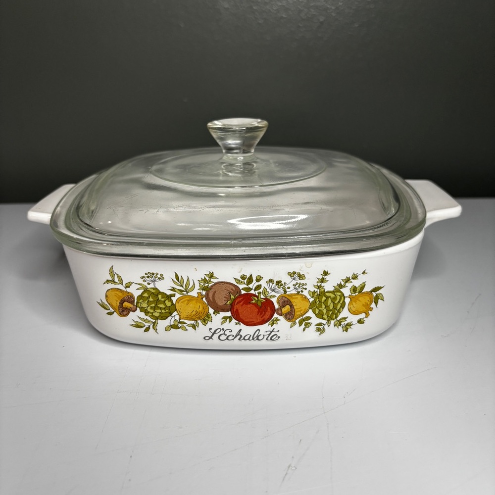 Corningware Spice of Life - L’Echalote - 1 Qt Dish with Lid